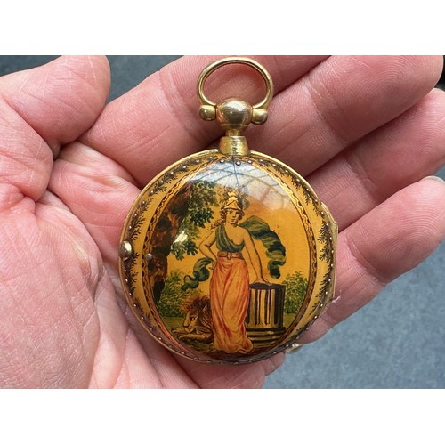 382 - An 18th century pair cased pocket watch, the enamel dial with Roman numerals, the movement signed Wi... 