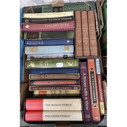 954 - Assorted Folio Society books (2 boxes)