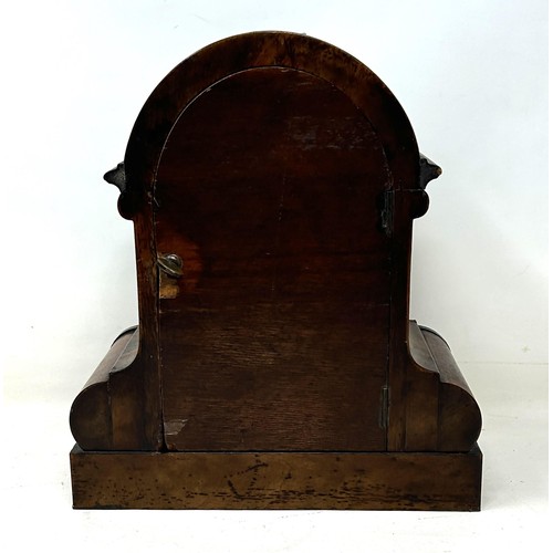 975 - A mantel clock, by Aubert & Co, with an eight day movement, in a walnut case, 25 cm high