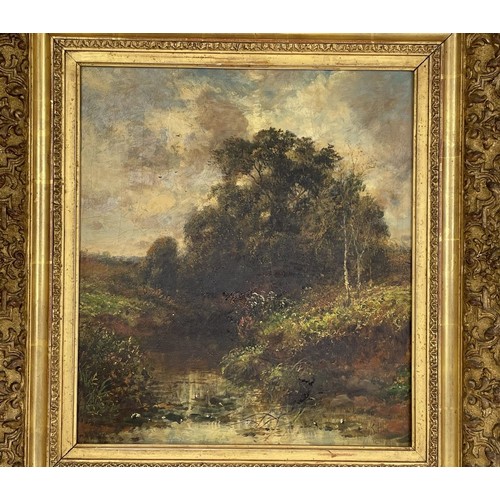 1021 - Early 20th century, English school, landscape, initialed KH, oil on canvas, 38 x 33 cm, and a Punch ... 