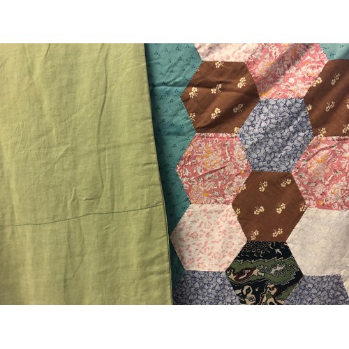 856 - A vintage patchwork quilt, and another (2)