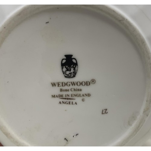 987 - A Wedgwood Angela pattern part service, a Royal Standard White Lady pattern coffee set and a print o... 