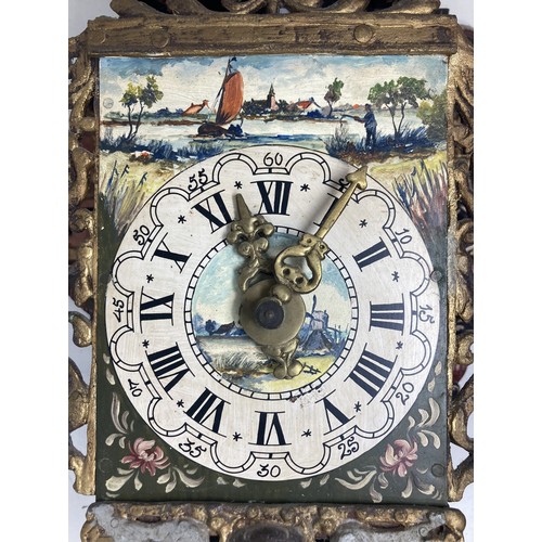 958 - A Dutch style wall clock, 50 cm