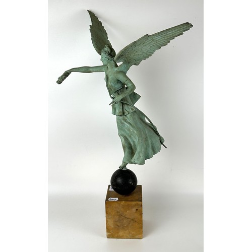 1099 - **Withdrawn** A 19th century Grand Tour statue, on a polished marble base, signed, 65 cm high