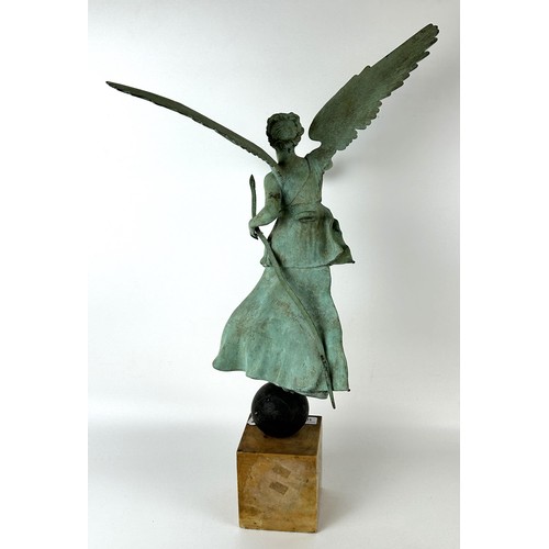 1099 - **Withdrawn** A 19th century Grand Tour statue, on a polished marble base, signed, 65 cm high