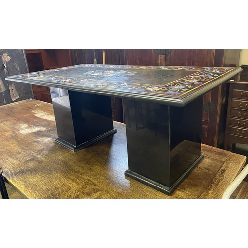 1168 - An Italian pietra-dura marble top table, the top 120 x 66 cm