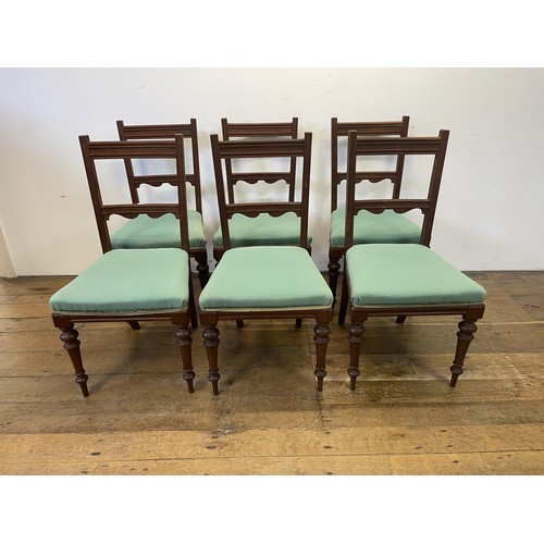 1117 - A set of six mahogany dining chairs and a wine cooler (7)