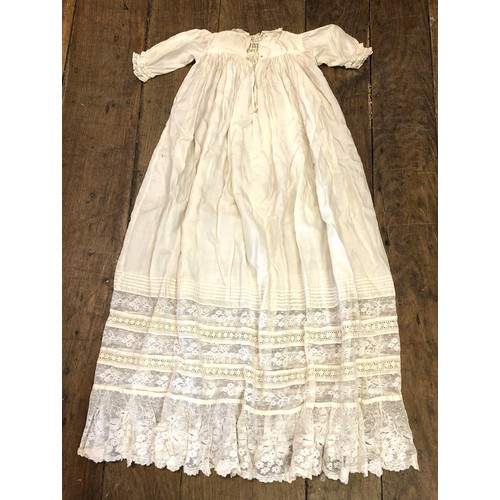 912 - A late 19th/early 20th century Christening gown, and another