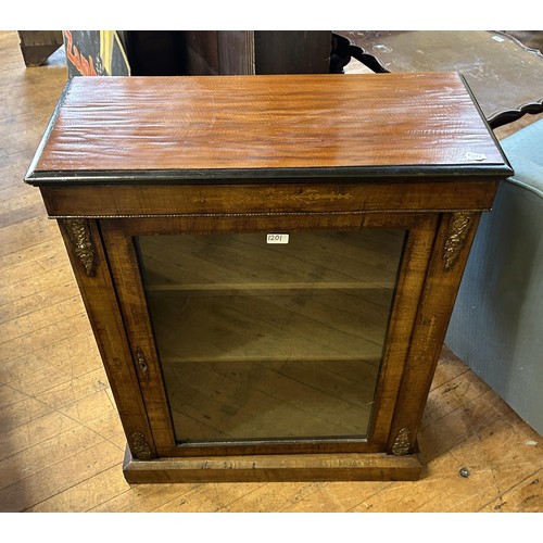 1201 - A walnut pier cabinet, 76 cm wide