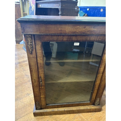 1201 - A walnut pier cabinet, 76 cm wide