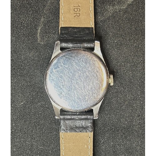 339 - A ladies stainless steel Omega wristwatch, on a later leather strap