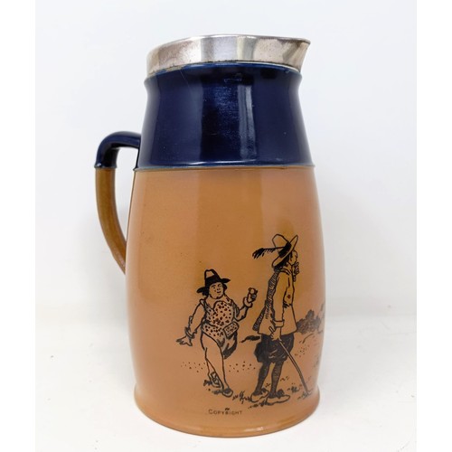 700 - A Royal Doulton jug, decorated golfing scene, with motto, 'A ball is lost if it be not found within ... 