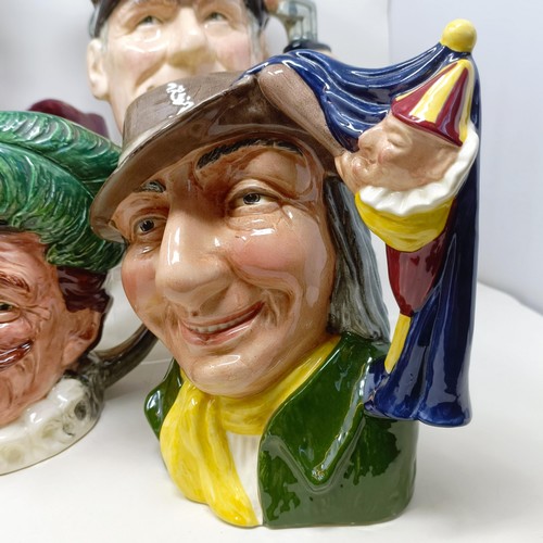 719 - A Royal Doulton character jug, Simon The Cellarer, Golfer D6623, Old King Cole, Izaak Walton, D6404,... 