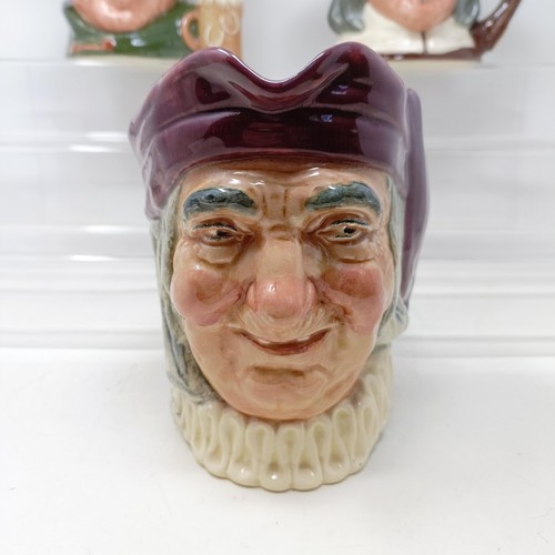 719 - A Royal Doulton character jug, Simon The Cellarer, Golfer D6623, Old King Cole, Izaak Walton, D6404,... 