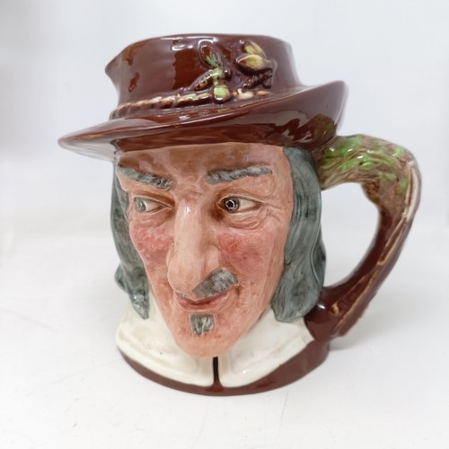 719 - A Royal Doulton character jug, Simon The Cellarer, Golfer D6623, Old King Cole, Izaak Walton, D6404,... 