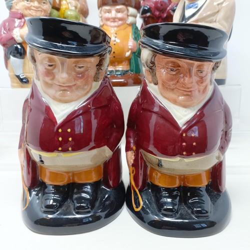 720 - A Royal Doulton Toby jug, Toby XX, The Squire, Sir John Falstaff, Sir Winston Churchill, The Huntsma... 