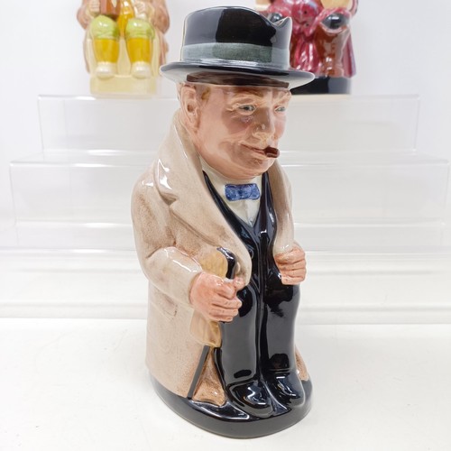 720 - A Royal Doulton Toby jug, Toby XX, The Squire, Sir John Falstaff, Sir Winston Churchill, The Huntsma... 