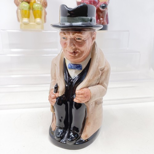 720 - A Royal Doulton Toby jug, Toby XX, The Squire, Sir John Falstaff, Sir Winston Churchill, The Huntsma... 