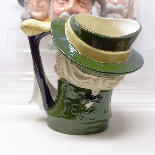 722 - A Royal Doulton character jug, Don Quixote D6455, The Vicar Of Bray ... , Robin Hood D6527, Regency ... 