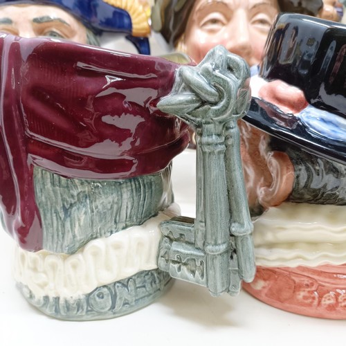 725 - A Royal Doulton character jug, The Falconer D6533, Beefeater D6206, Simon The Cellarer, Ugly Duchess... 