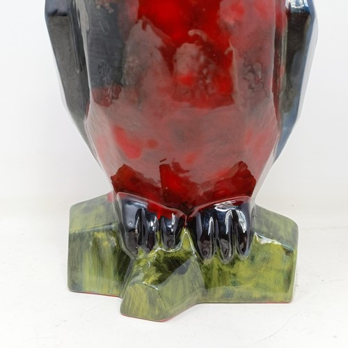 738 - A Royal Doulton prototype Flambé owl, 26 cm high