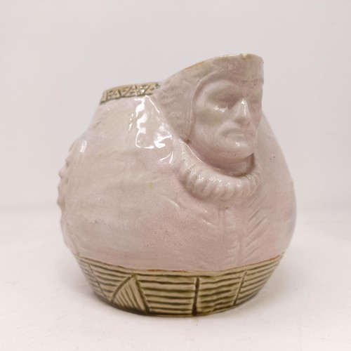 742 - A Doulton Lambeth jug, by Edward Kemeys, decorated with native American Indians, 13 cm high