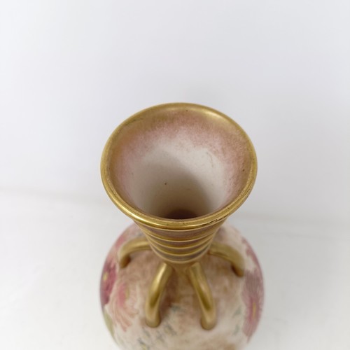 745 - A Doulton Burslem vase, decorated with flowers, 30 cm high