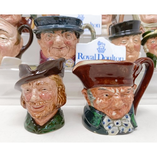 752 - A Royal Doulton character jug, Robin Hood, 9 cm, Tam o Shanter D6640, Old King Cole, 9 cm high, Farm... 