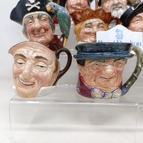 752 - A Royal Doulton character jug, Robin Hood, 9 cm, Tam o Shanter D6640, Old King Cole, 9 cm high, Farm... 