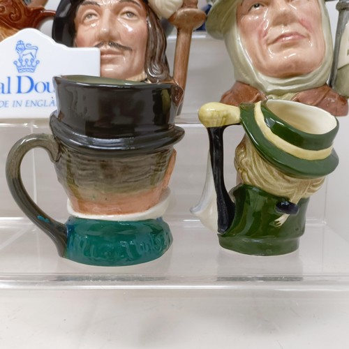 752 - A Royal Doulton character jug, Robin Hood, 9 cm, Tam o Shanter D6640, Old King Cole, 9 cm high, Farm... 