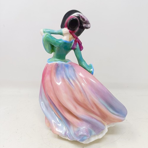 754 - A Royal Doulton figure, Best Wishes HN3426, Penelope HN1901, The Orange Lady HN1759, The Paisley Sha... 