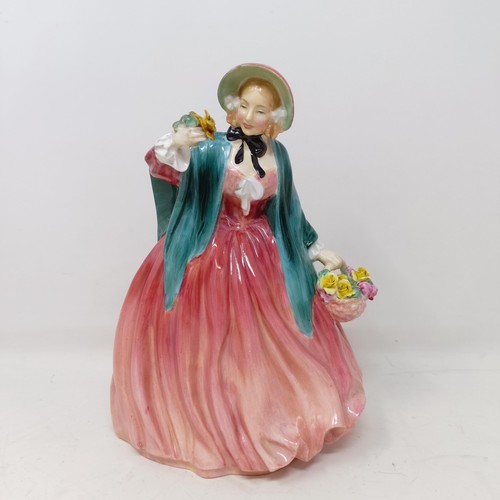 754 - A Royal Doulton figure, Best Wishes HN3426, Penelope HN1901, The Orange Lady HN1759, The Paisley Sha... 