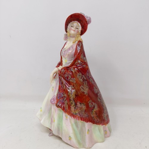 754 - A Royal Doulton figure, Best Wishes HN3426, Penelope HN1901, The Orange Lady HN1759, The Paisley Sha... 