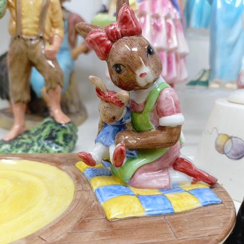 757 - A Royal Doulton figure, Thanksgiving HN2446, Bunny HN2214, Dinky Doo HN1618, Little Boy Blue HN2062,... 