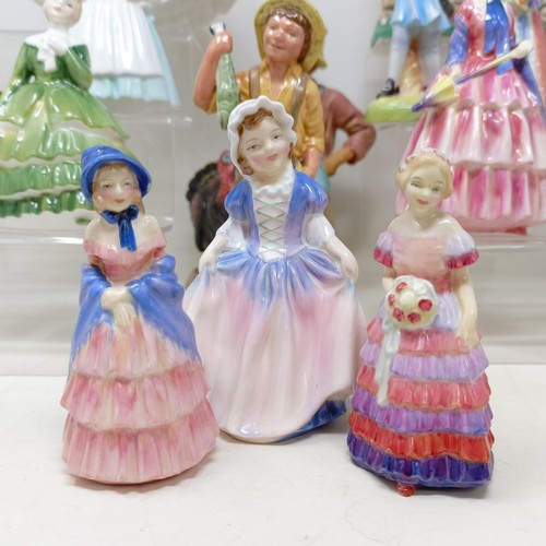 757 - A Royal Doulton figure, Thanksgiving HN2446, Bunny HN2214, Dinky Doo HN1618, Little Boy Blue HN2062,... 