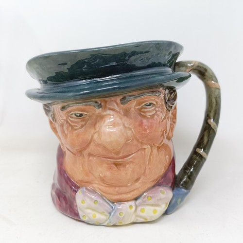 760 - A Royal Doulton character jug, Robinson Crusoe D6532, Beefeater D6206, a Royal Doulton figure, The P... 