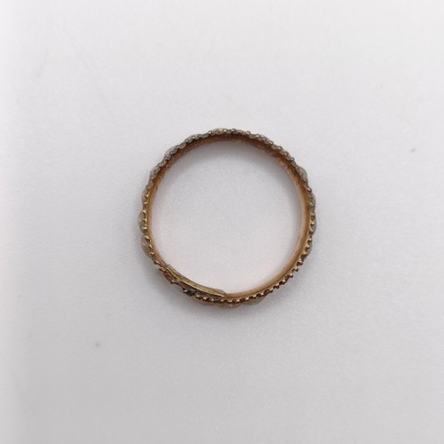 888 - A 19th century seed pearl ring