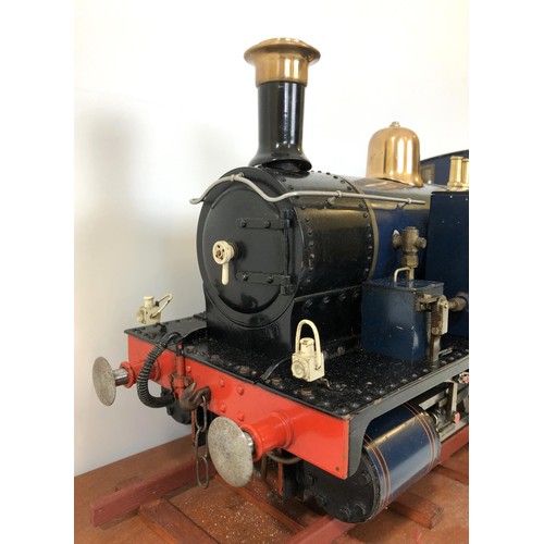 316 - A 3 1/2 inch live gauge,scratch built live steam 0-6-0 locomotive, in blue livery, with a certificat... 