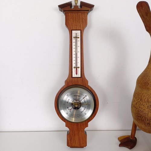 811 - A mantel clock, in a mahogany case, another, a wall clock, a barometer, a top hat, boxed, and assort... 