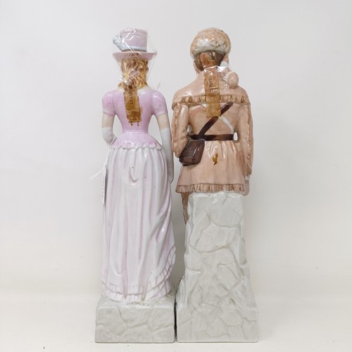 813 - A pair of novelty ceramic decanters, for Kentucky Gentlemen Bourbon, 26 cm high