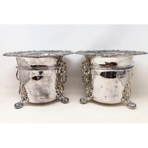 817 - A pair of silver plate champagne buckets