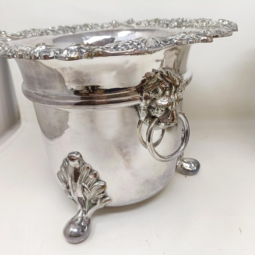 817 - A pair of silver plate champagne buckets