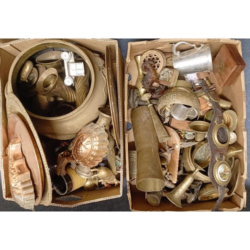 845 - Assorted metalwares (2 boxes)