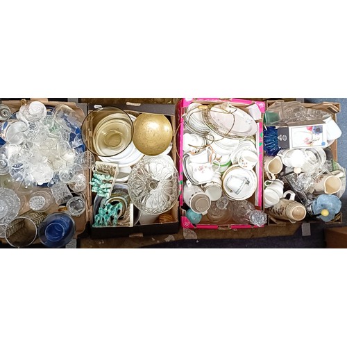 850 - Assorted glass, ceramics and other items (4 boxes)