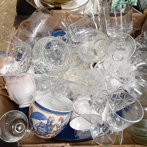 850 - Assorted glass, ceramics and other items (4 boxes)