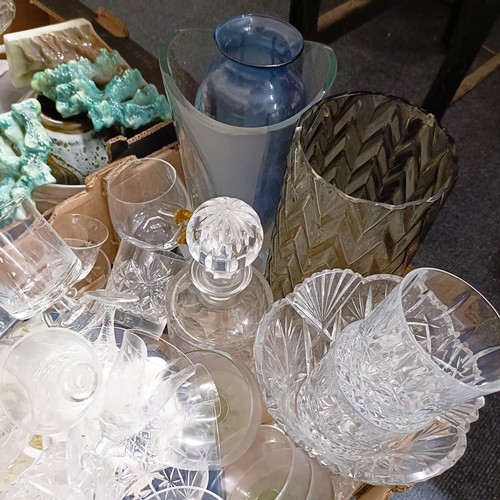 850 - Assorted glass, ceramics and other items (4 boxes)