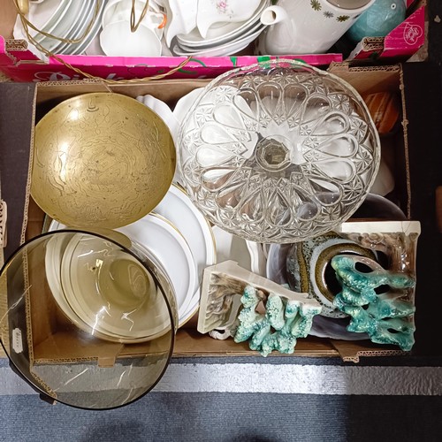 850 - Assorted glass, ceramics and other items (4 boxes)