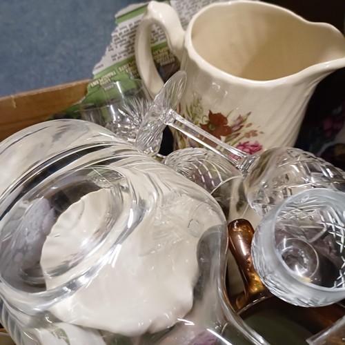 850 - Assorted glass, ceramics and other items (4 boxes)