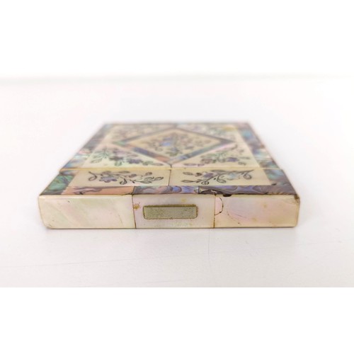 919 - A mother of pearl card case, and a mother of pearl diary (2)