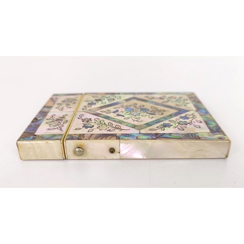 919 - A mother of pearl card case, and a mother of pearl diary (2)